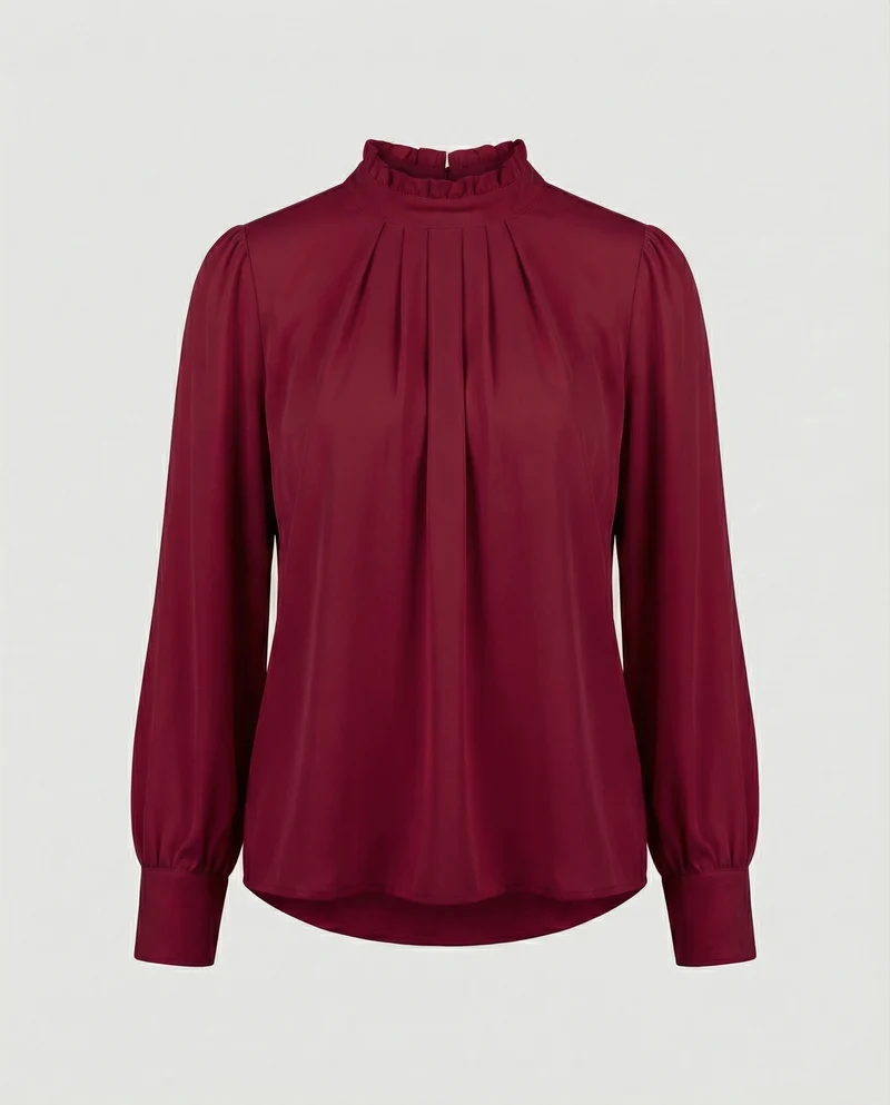 Drune | Falten Hoher Kragen Lässiger Schnitt Elegante Kleidung