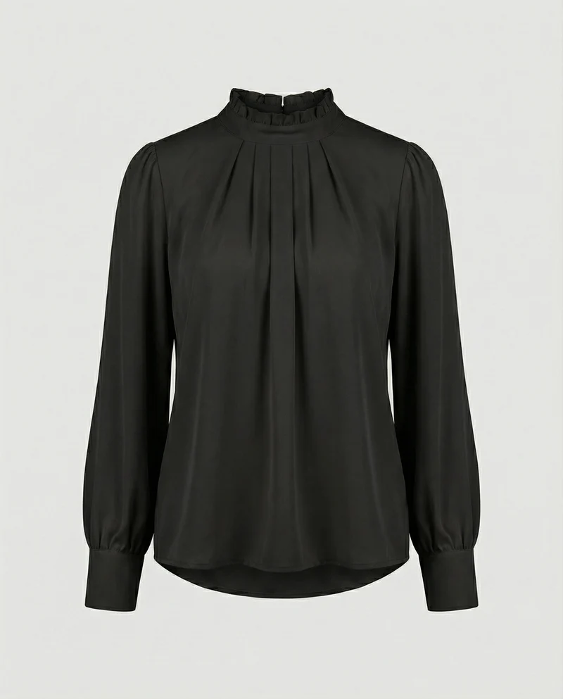 Drune | Falten Hoher Kragen Lässiger Schnitt Elegante Kleidung