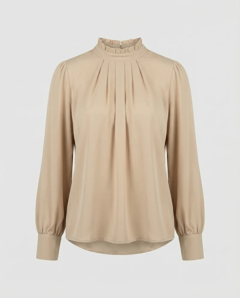 Drune | Falten Hoher Kragen Lässiger Schnitt Elegante Kleidung