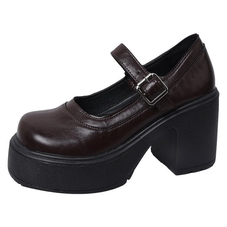 Damen elegante Vintage-Pantoletten aus hochwertigem Leder mit dekorativem Riemen und komfortabler Sohle Drune