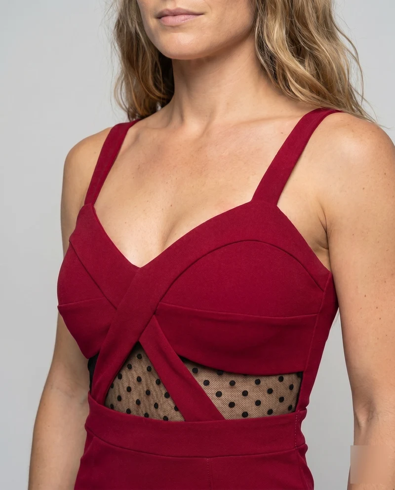 Damen Figurbetontes Minikleid mit raffiniertem Spitzen-Detail