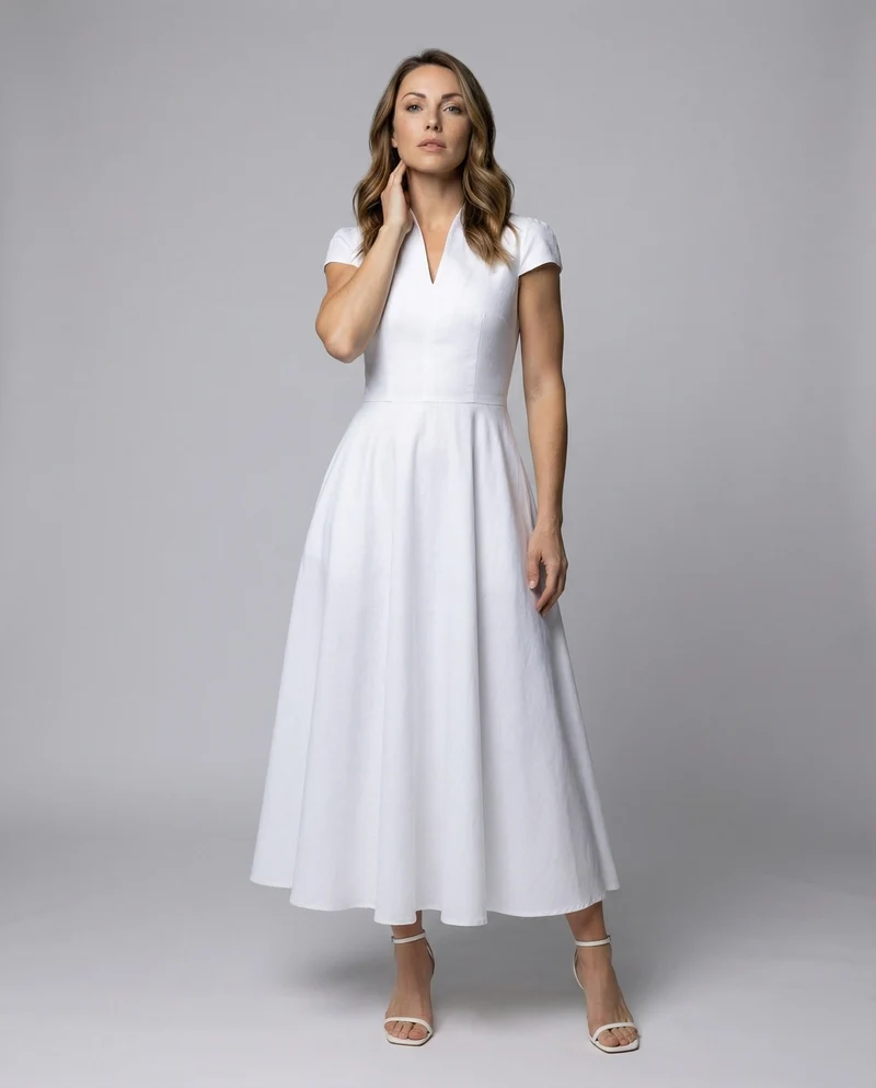 Damen Förmliche Korsagen-Stil Standesamtkleid