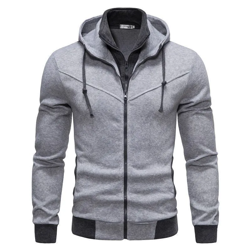 Herren sportliche Kapuzenjacke mit modernem Schnitt und praktischen Reißverschlusstaschen Drune