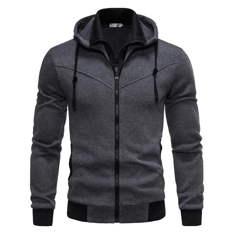 Herren sportliche Kapuzenjacke mit modernem Schnitt und praktischen Reißverschlusstaschen Drune