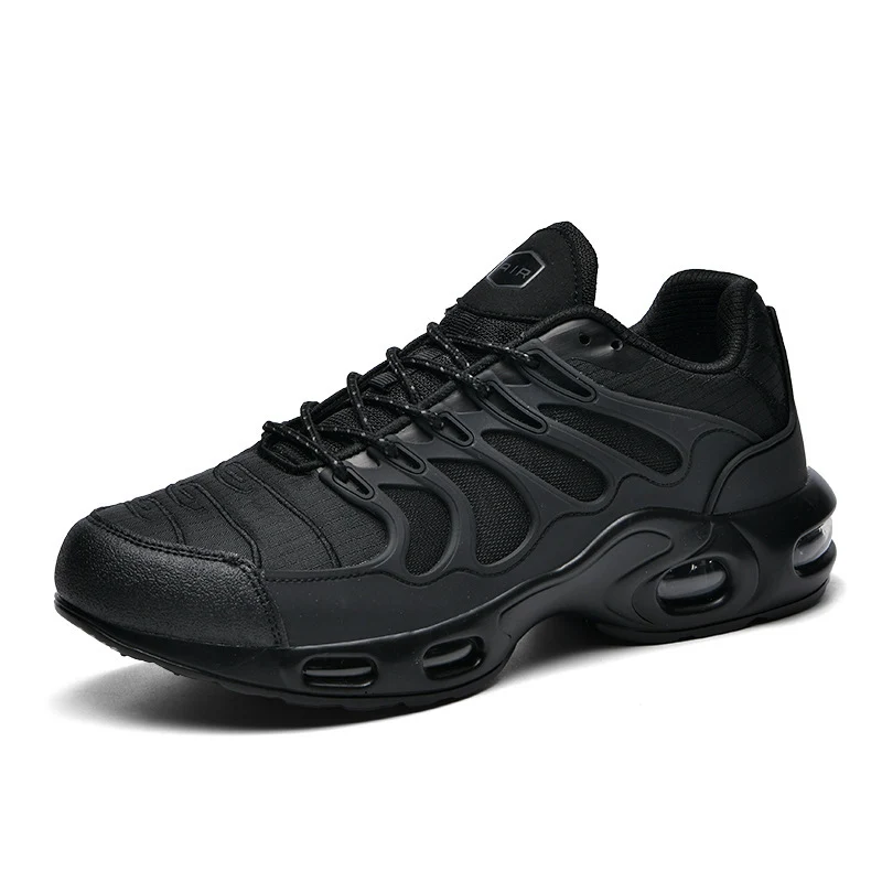 Herren futuristische Dämpfungs-Sneaker mit sichtbarer Luftkammer und strukturiertem Mesh-Overlay Drune