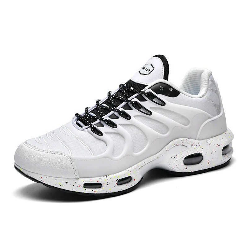 Herren futuristische Dämpfungs-Sneaker mit sichtbarer Luftkammer und strukturiertem Mesh-Overlay Drune
