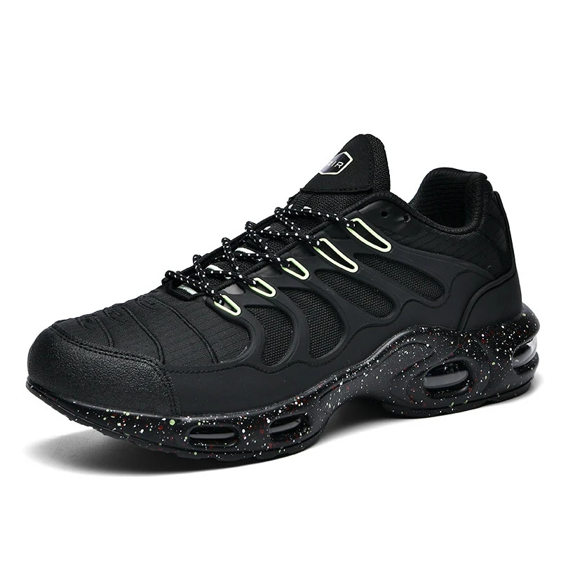 Herren futuristische Dämpfungs-Sneaker mit sichtbarer Luftkammer und strukturiertem Mesh-Overlay Drune