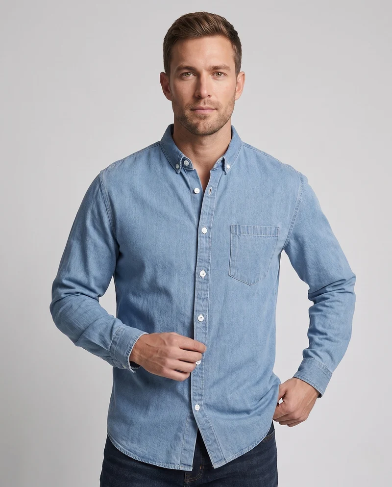 Herren Freizeit Baumwollhemd Jacke Drune
