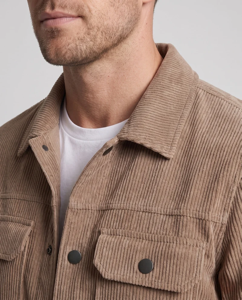 Herren Freizeit Cordjacke mit Brusttaschen Drune