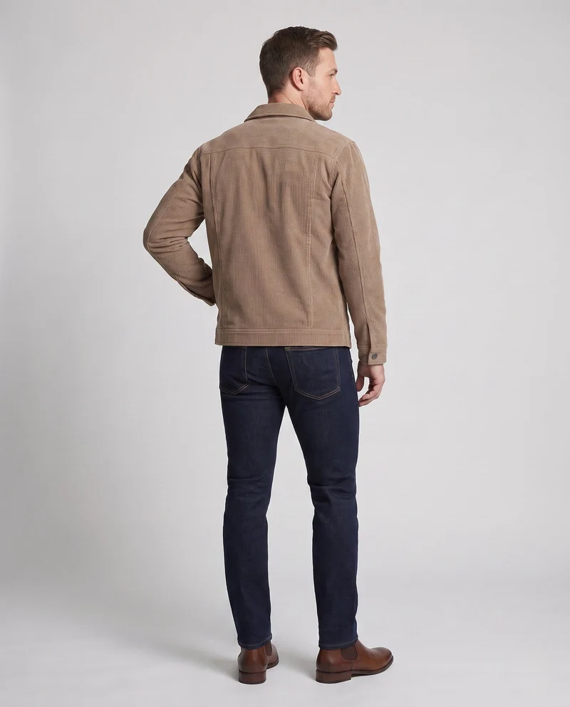 Herren Freizeit Cordjacke mit Brusttaschen Drune