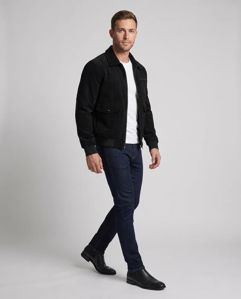Herren Freizeit Cord-Jacke mit praktischen Taschen Drune