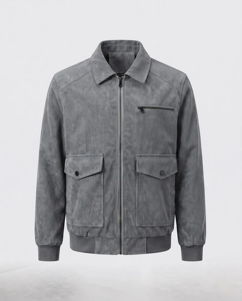 Herren Freizeit Cord-Jacke mit praktischen Taschen Drune