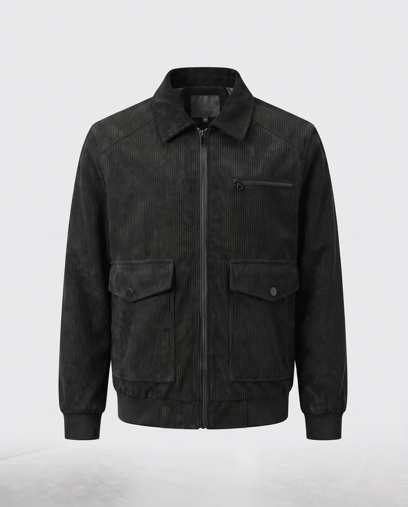 Herren Freizeit Cord-Jacke mit praktischen Taschen Drune