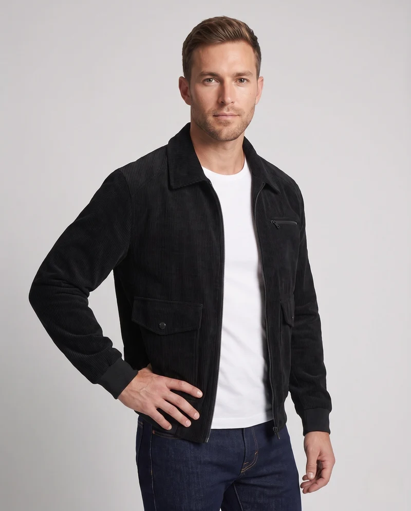 Herren Freizeit Cord-Jacke mit praktischen Taschen Drune