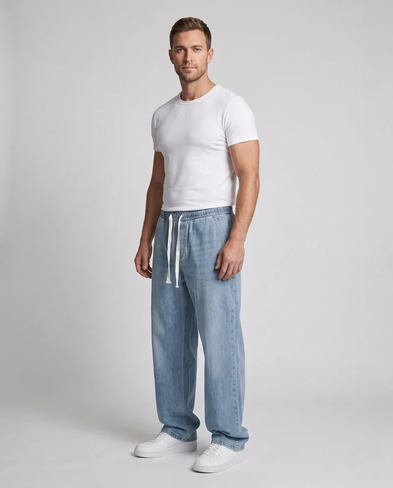 Herren Freizeit Denim-Hose Drune