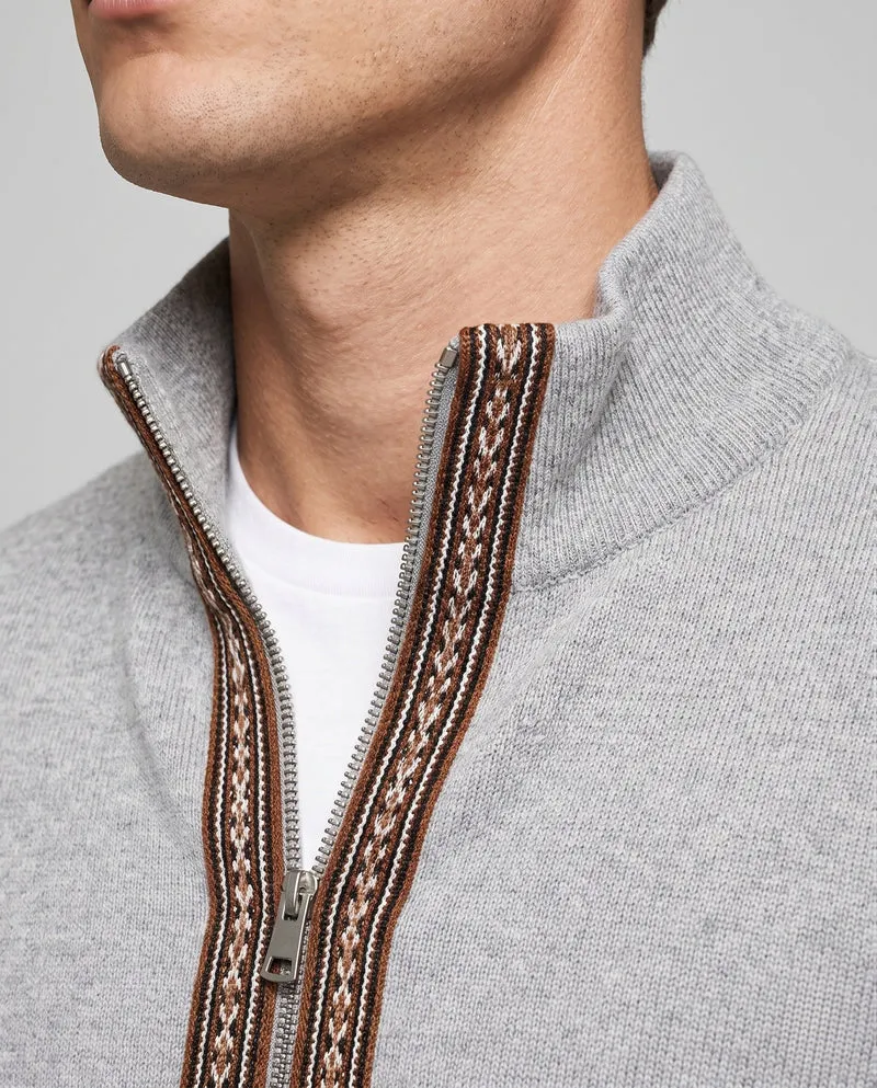 Männliche lässige Zip-Jacke mit bunten Details Drune