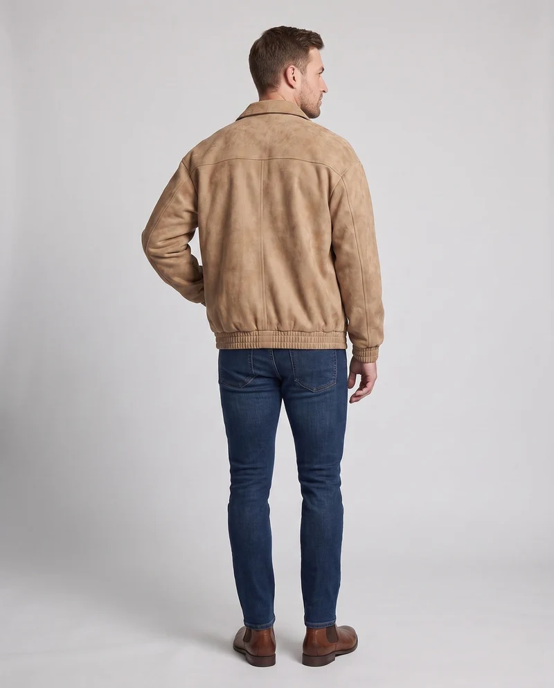 Herren Freizeit Kunstlederjacke mit praktischen Taschen Drune