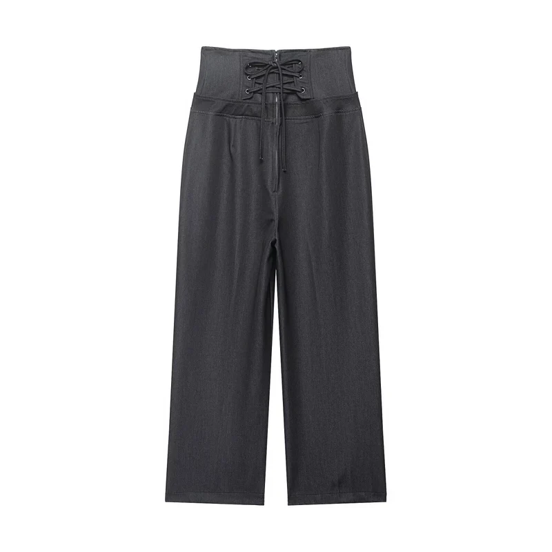 Damen Hochtaillierte Culotte-Hose mit extra breitem Shapingbund Drune