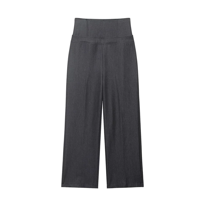 Damen Hochtaillierte Culotte-Hose mit extra breitem Shapingbund Drune