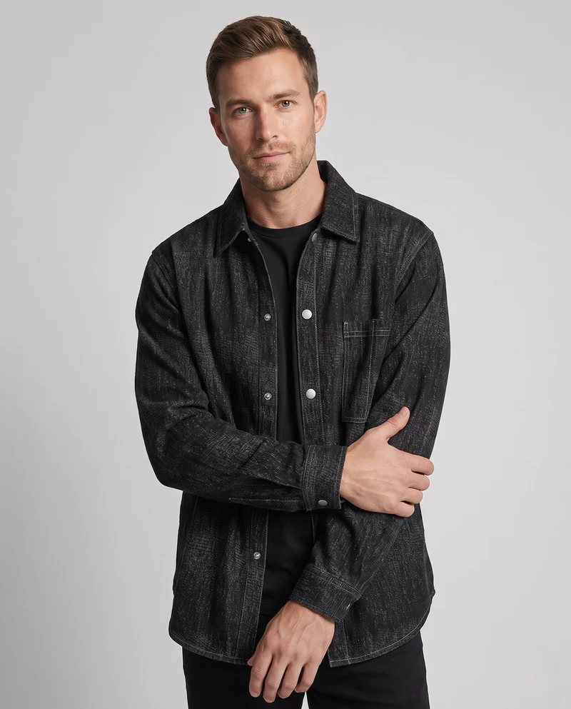 Herren Freizeit Overshirt Jacke Drune