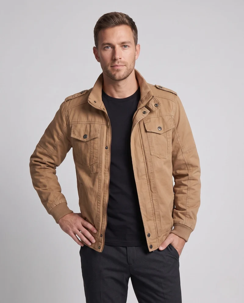 Herren Freizeit Utility-Jacke mit praktischen Taschen Drune