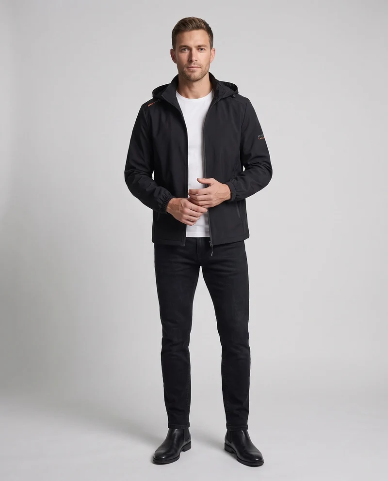 Herren Leichte Allwetterjacke mit verstellbarem Kapuze Drune