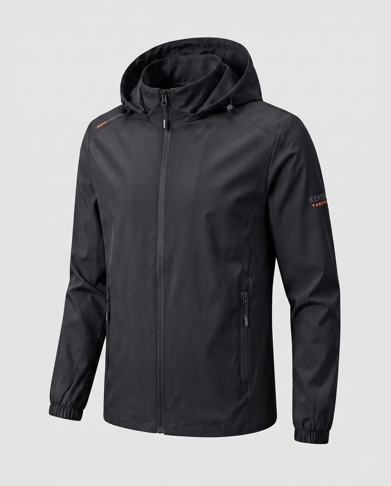 Herren Leichte Allwetterjacke mit verstellbarem Kapuze Drune