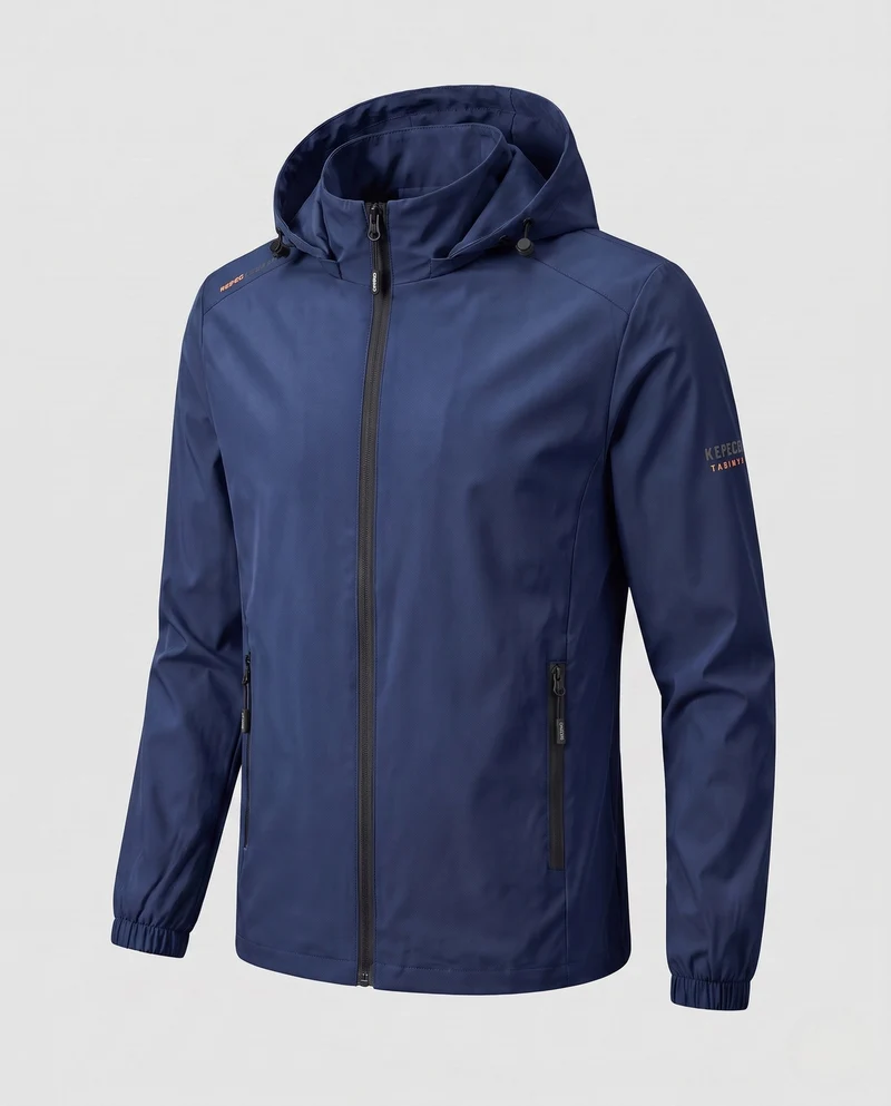 Herren Leichte Allwetterjacke mit verstellbarem Kapuze Drune