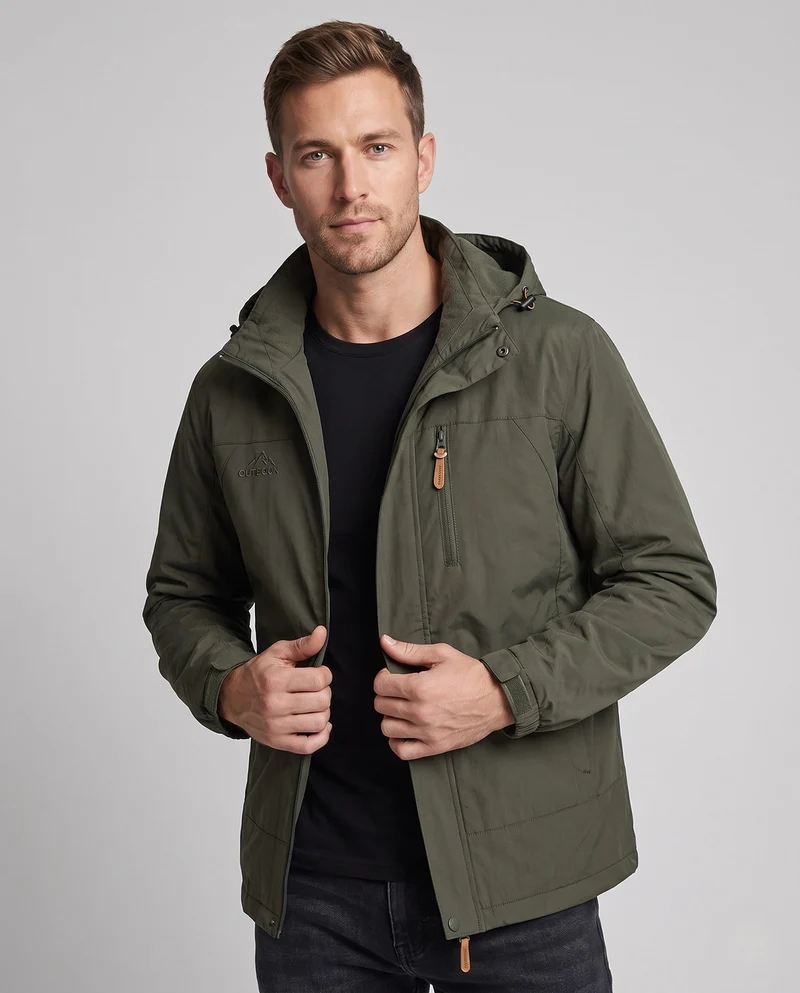 Herren Leichte Jacke mit Kapuze Drune