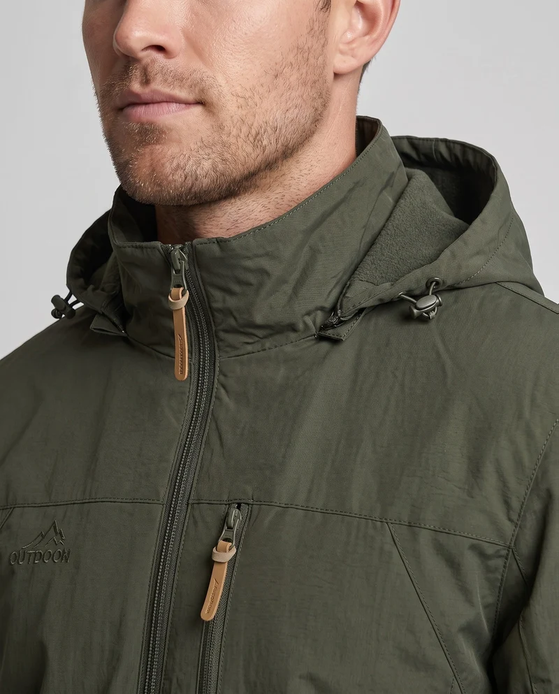 Herren Leichte Jacke mit Kapuze Drune