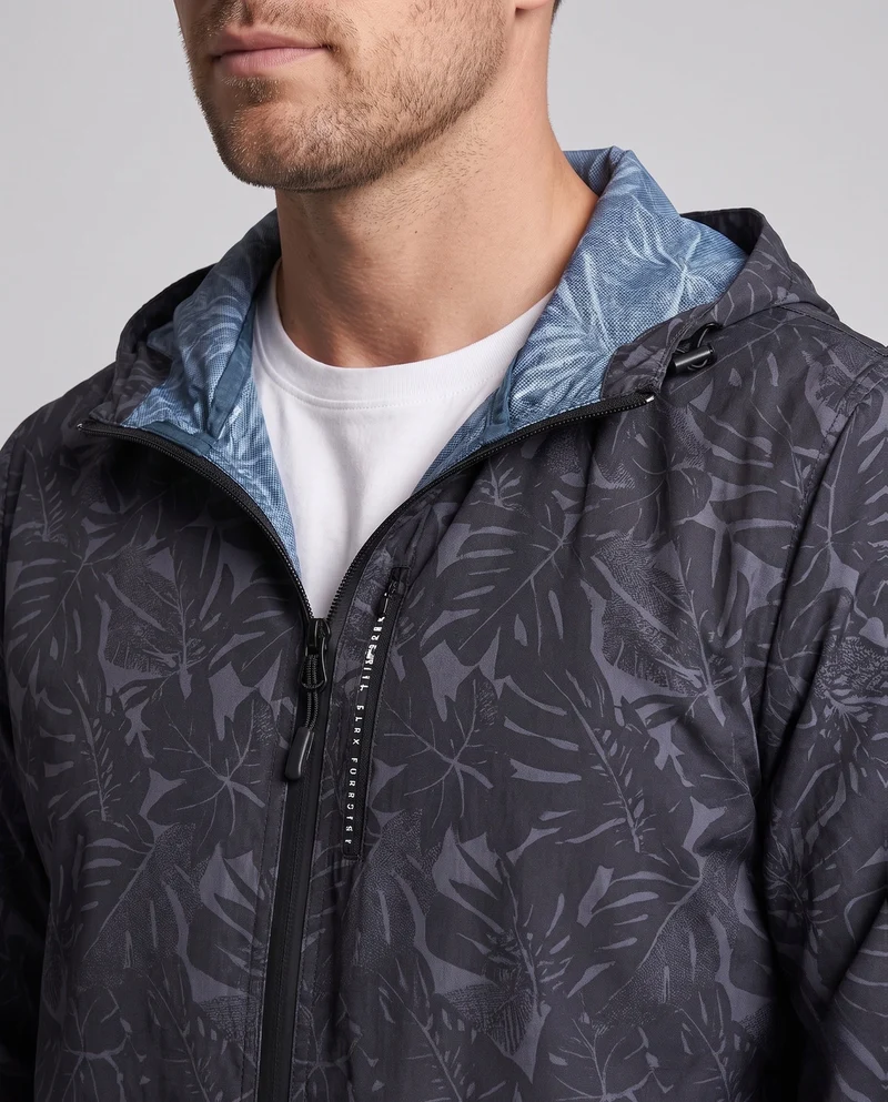 Herren Leichte Outdoor-Jacke mit Modischem Blattmuster Drune