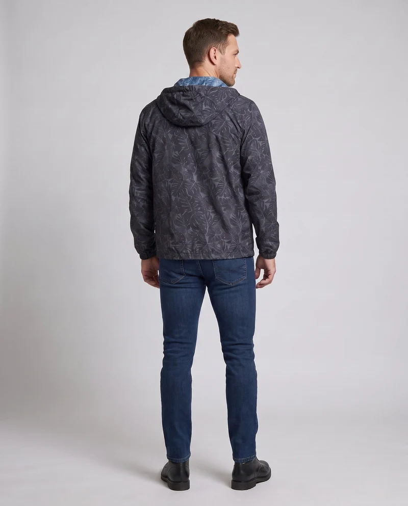Herren Leichte Outdoor-Jacke mit Modischem Blattmuster Drune