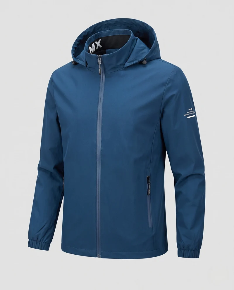 Herren Leichte Outdoor-Jacke mit Verstellbarem Kapuzen-Design Drune