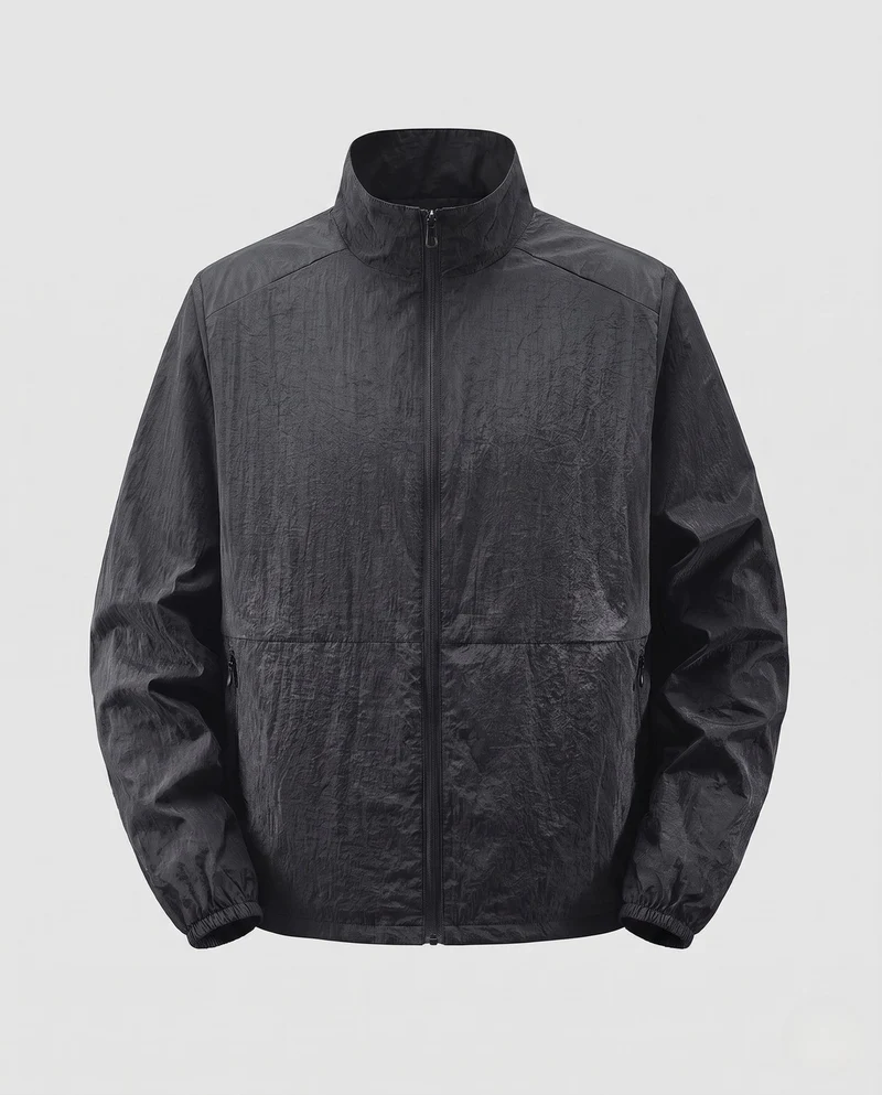 Herren Leichte Übergangsjacke mit Hohem Kragen Drune