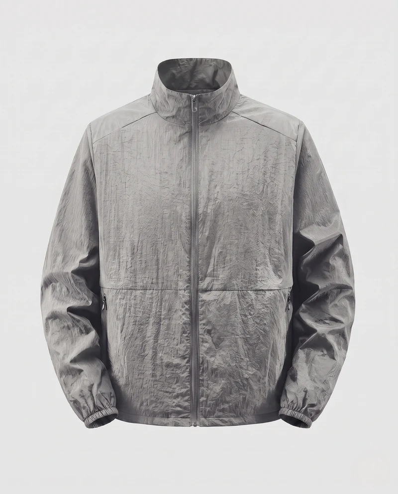 Herren Leichte Übergangsjacke mit Hohem Kragen Drune