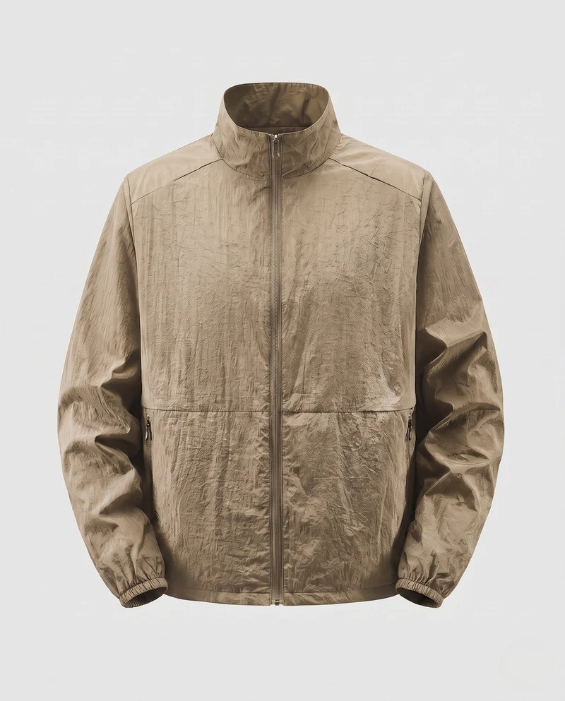 Herren Leichte Übergangsjacke mit Hohem Kragen Drune