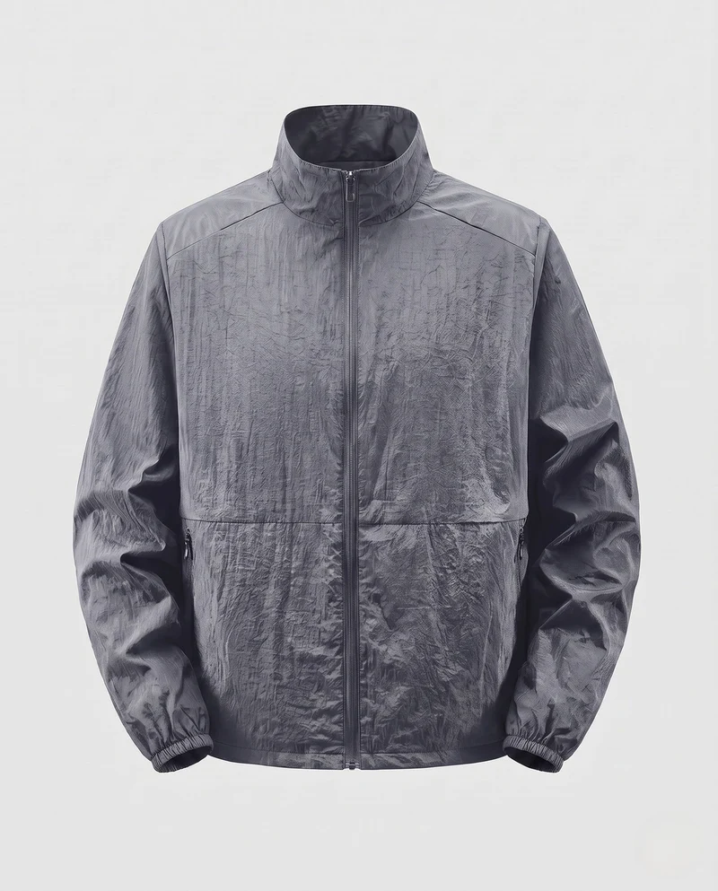 Herren Leichte Übergangsjacke mit Hohem Kragen Drune