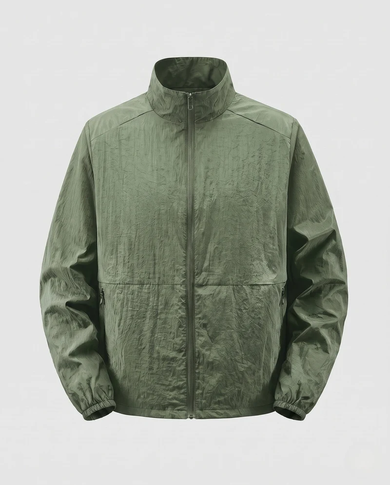 Herren Leichte Übergangsjacke mit Hohem Kragen Drune