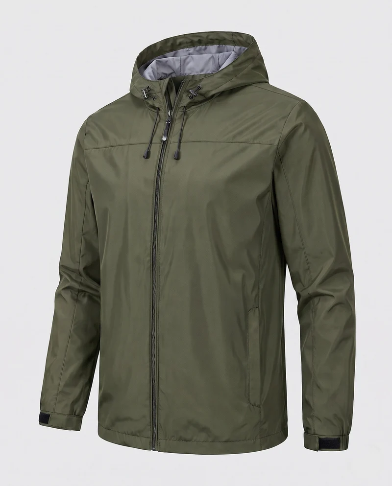 Herren Leichtgewichts Übergangsjacke mit Kapuze Drune