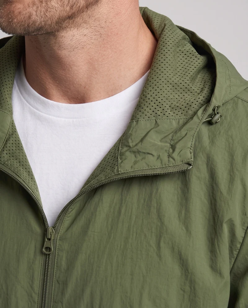 Herren Leichte Windbreaker Jacke mit verstellbarem Kapuzen Design Drune