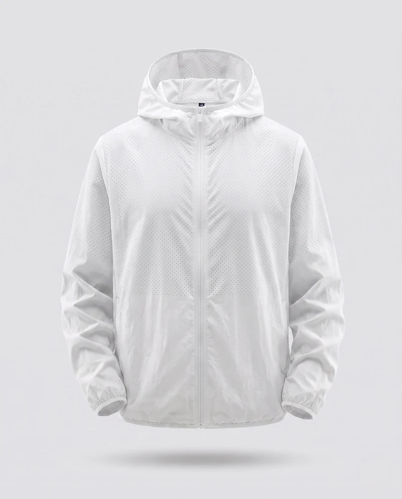 Herren Leichte Windbreaker Jacke mit verstellbarem Kapuzen Design Drune