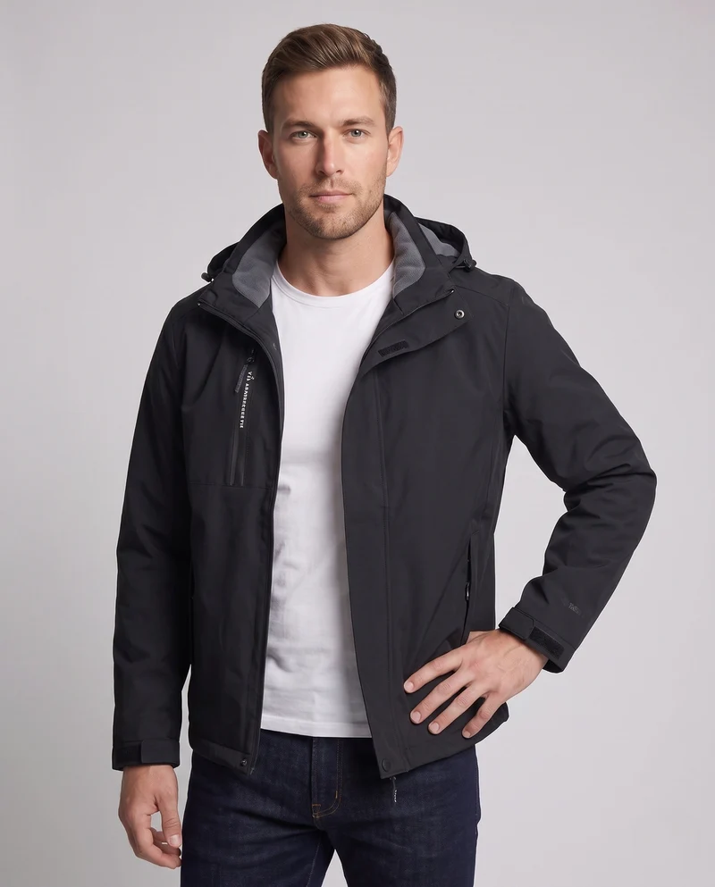 Leichte Outdoor-Jacke für Herren mit verstellbarer Kapuze Drune