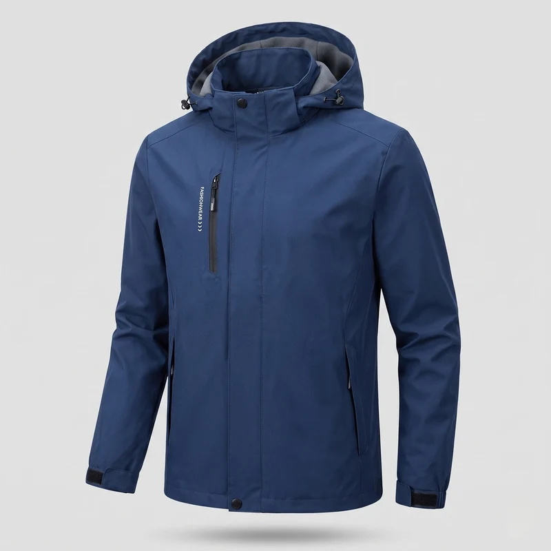 Leichte Outdoor-Jacke für Herren mit verstellbarer Kapuze Drune