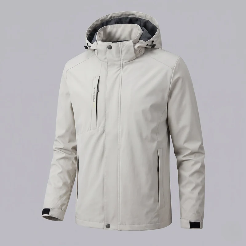 Leichte Outdoor-Jacke für Herren mit verstellbarer Kapuze Drune