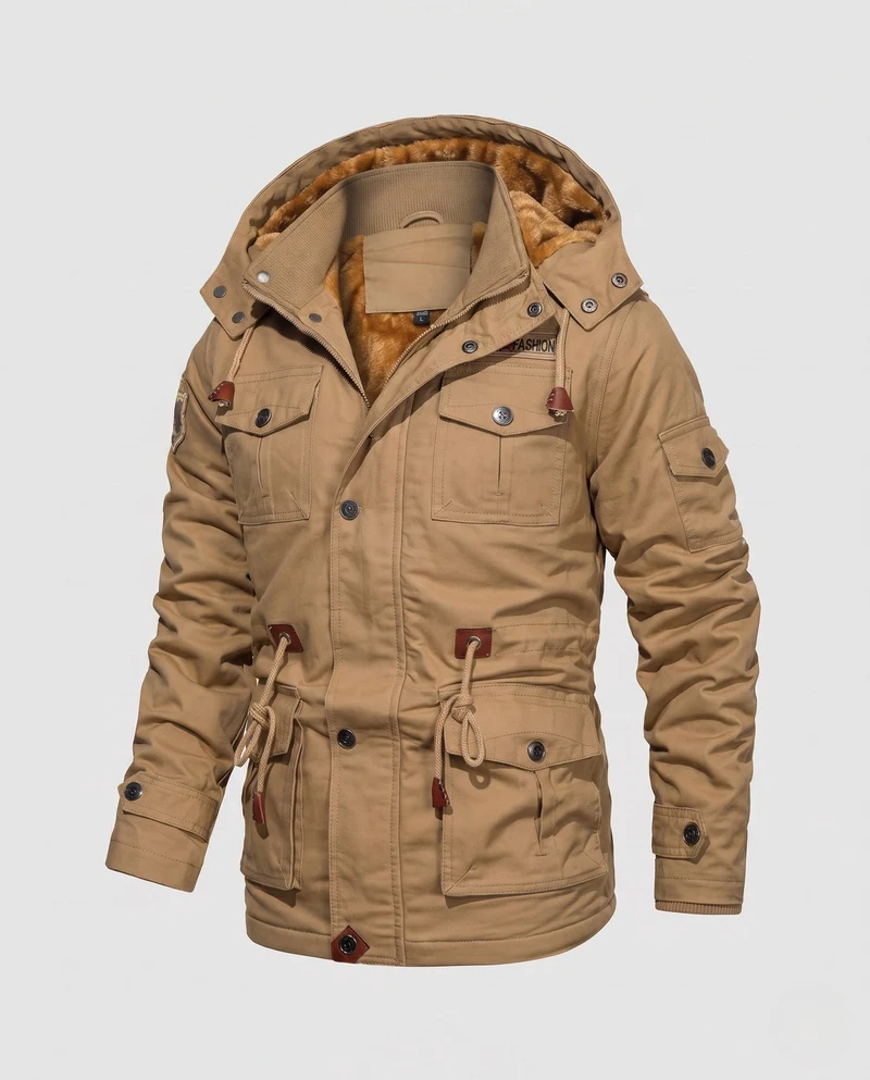 Herren Vintage Stil Militärjacke Drune