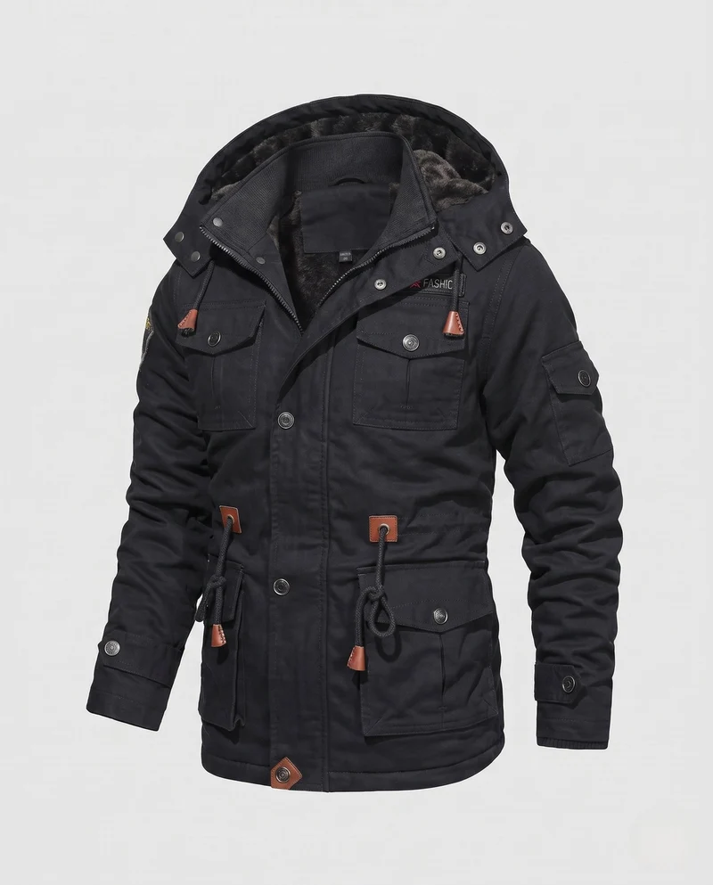 Herren Vintage Stil Militärjacke Drune