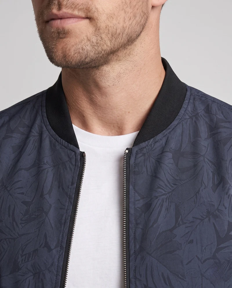 Herrenmode Bomberjacke mit floralem Muster Drune