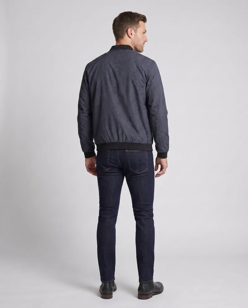 Herrenmode Bomberjacke mit floralem Muster Drune