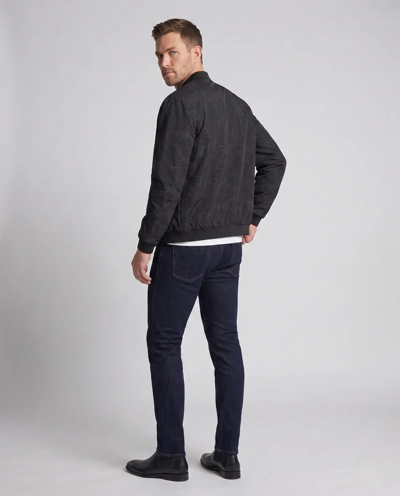 Herren Moderne Bomberjacke mit Pflanzenmuster Drune