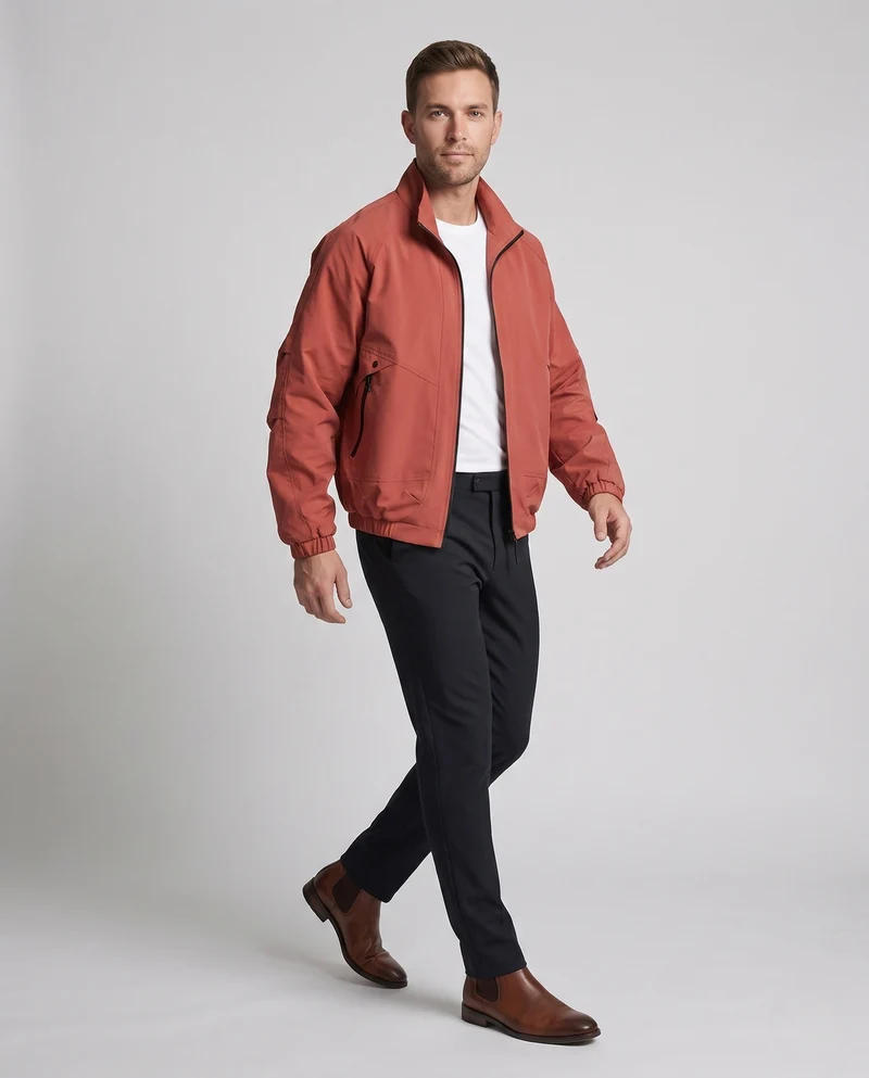 Herren Moderne Jacke mit Praktischen Taschen Drune